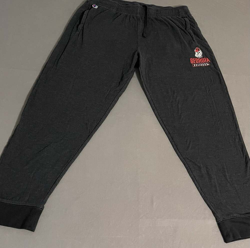 Champion Georgia Bulldogs Men’s XL Jogger Sweatpants Charcoal Gray NCAA Heritage